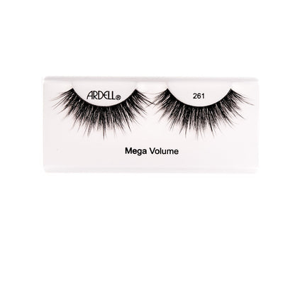 Ardell Mega Volume Lashes 261 – Fluffy, dramatic false eyelashes with a layered, wispy design for a bold lash lift.
