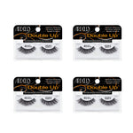 Four packages of Ardell Double Up false eyelashes on a white background