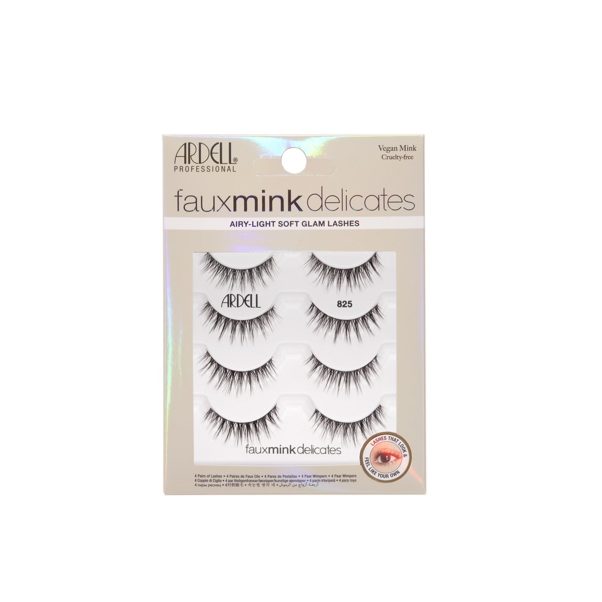 Fauxmink Delicates Striplash 825 4 Pack Front Package