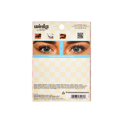 Back of Winks Be Yourself Lashes Wish 4 pack packaging