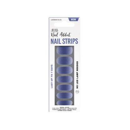 Ardell Nail Addict Lavender Bliss nail strips in soft lavender purple, no LED needed, lasts up to 7 days.