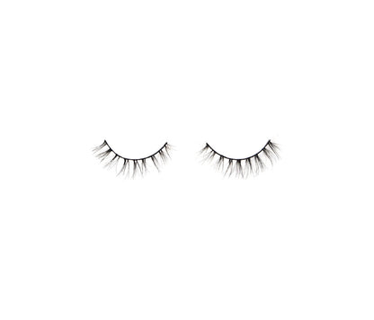 Ardell's Ecolashes 453 with multi-layered lash fibers, medium volume, medium length and a rounded shape