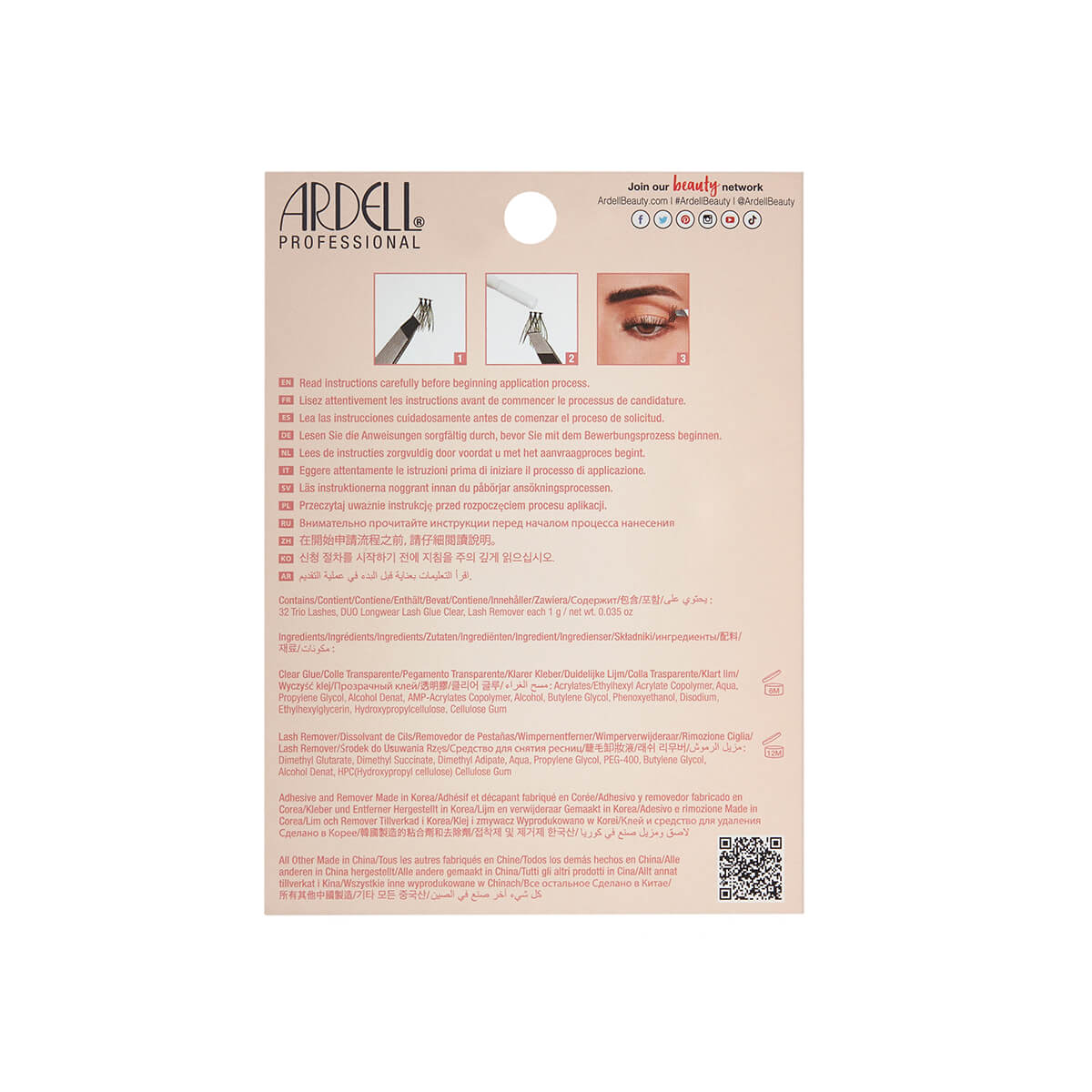 back of packaging